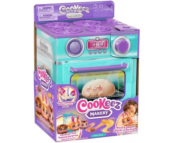 COOKEEZ Makery: Türkiz sütő játékszett meglepetés plüss állattal