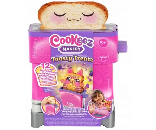 COOKEEZ Makery: Toasty Treatz pirítós készítő játékszett meglepetés plüss állattal