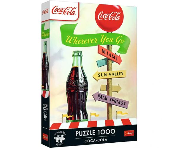 Coca-Cola bárhova is mész 1000db-os Prémium plus quality puzzle - Trefl