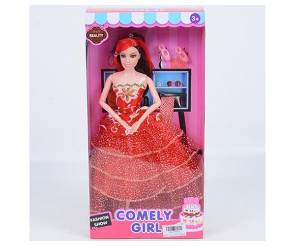 Comely Girl u crvenoj večernjoj haljini 28cm