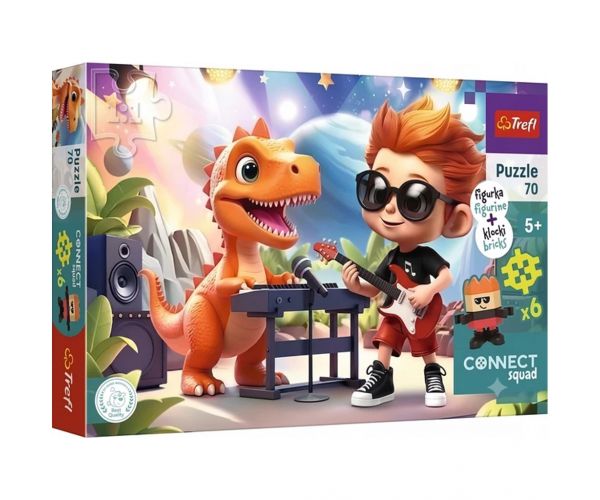Connect Joe 70db-os puzzle figurával és 6db építőkockával - Trefl