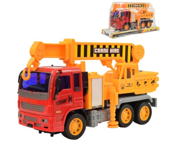 Construction Truck: Kamion dizalica s dizajnom zamašnjaka 19 cm
