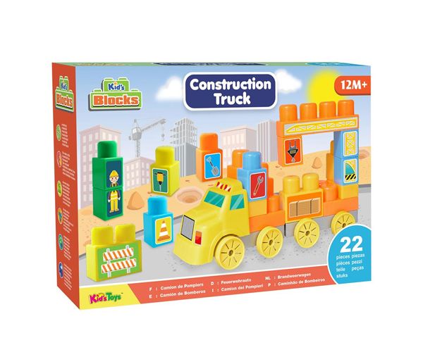 Construction Truck set sa kockicama 22kom