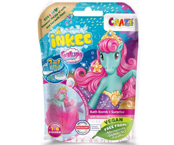 Craze Inkee: Galupy Sirena kugla za kupanje s figuricom za sakupljanje
