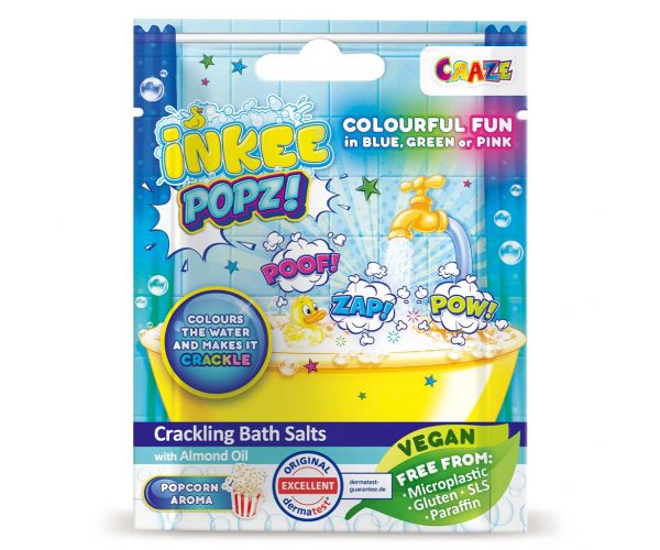 Craze Inkee: Veganski Popz kupka sol s aromom kokica 15g