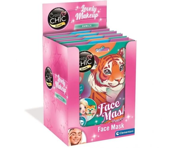 Crazy Chic: Beauty állatos arcmaszk többféle változatban 1db - Clementoni