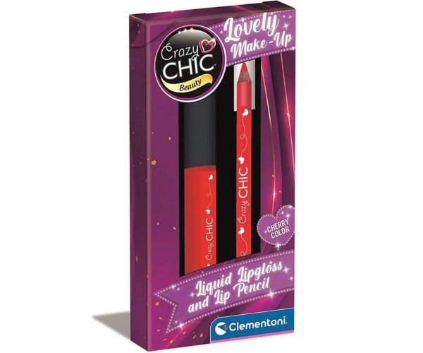 Crazy Chic: Cherry szájfény és szájkontúrceruza szett - Clementoni