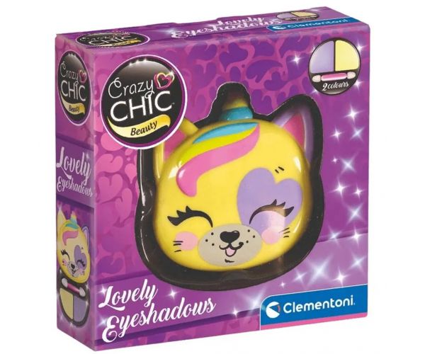 Crazy Chic: Szemhéjfesték és applikátor tigris alakú tárolóban - Clementoni