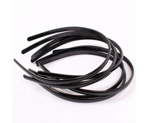 Fekete hajpánt 10db-os szett 8mm