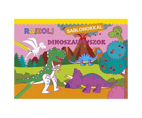 Rajzolj sablonokkal - Dinoszauruszok kifestő