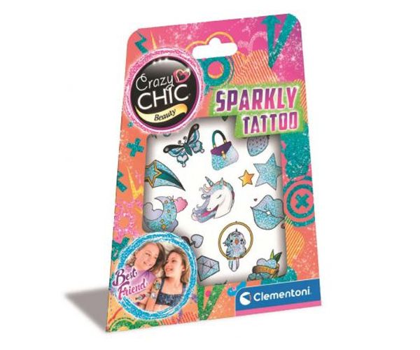 Crazy Chic: Sparkly sjajni set za tetoviranje - Clementoni