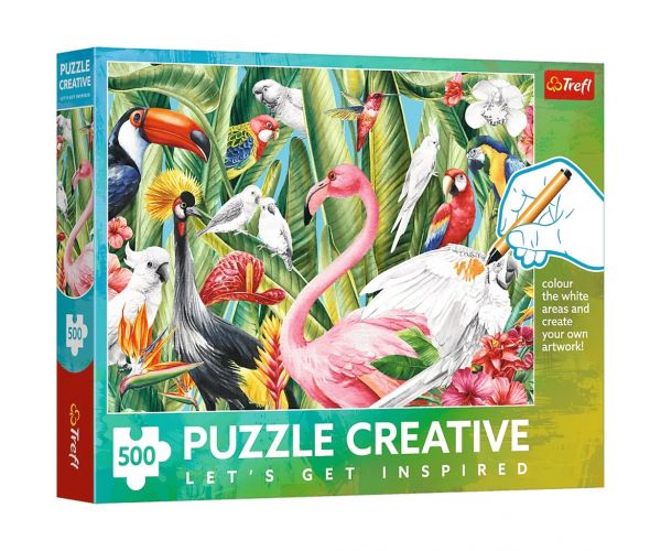 Creative Paradicsommadarak 500db-os színezhető puzzle - Trefl