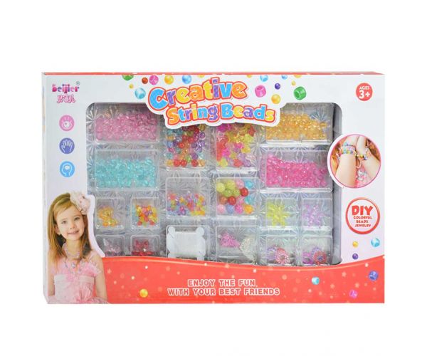 Creative StringBeads: Set perli za izradu nakita s više od 200 prozirnih perli u boji