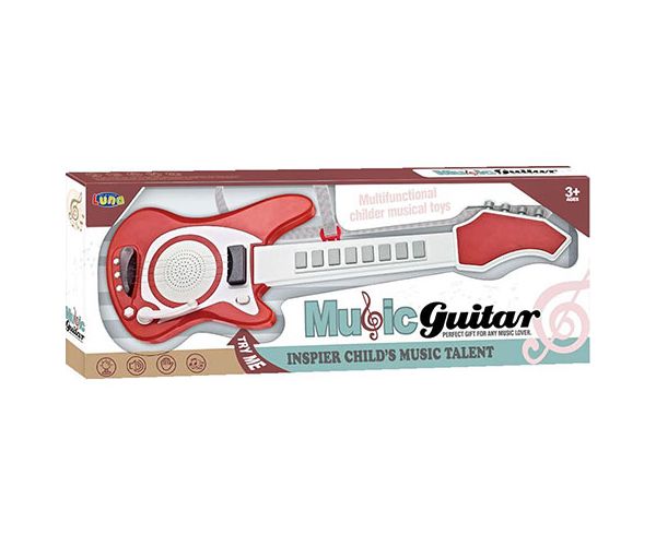 Crvena igračka električna gitara 66cm
