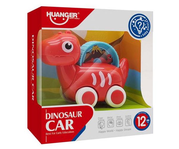 Crveni Dino dječji autić sa pokretnom slikom 10,5 cm