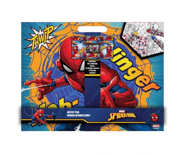 Čudesni Spider-Man set za bojanje s naljepnicama i 3 bojice
