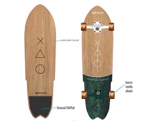 Cuiser crni i tamno smeđi skateboard 28" veličina