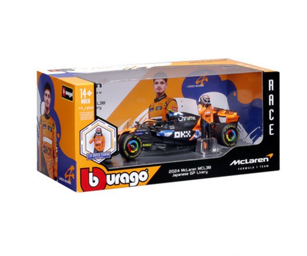 Bburago: F1 trkaći automobil - Mclaren MCL39 Norris 1 /24