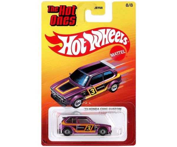 Hot Wheels: The Hot Ones 73 Honda Civic Custom mali auto 1/64 - Mattel