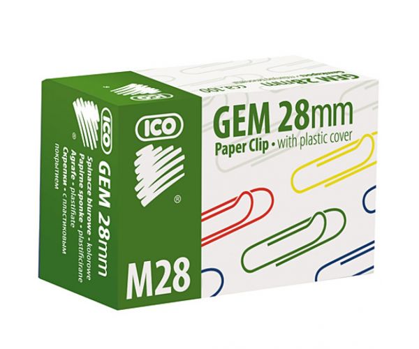 ICO: M28 Šareni spajalice 28mm 100kom