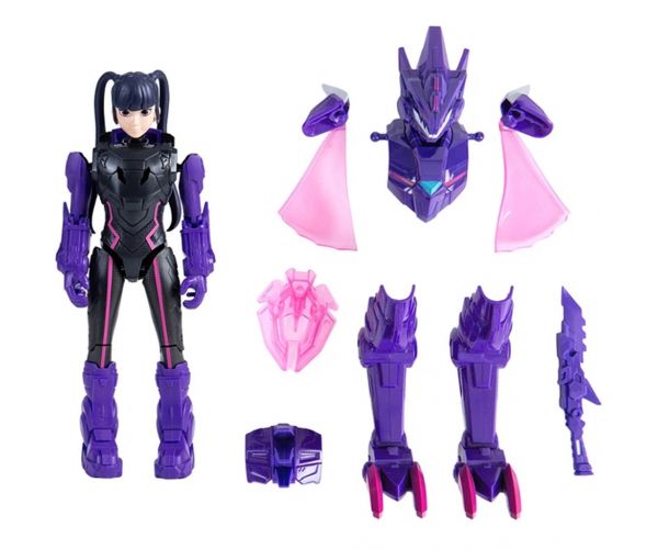 Quantum Heroes: Dinoster Trina akcijska figura s ljubičastim oklopom 20 cm