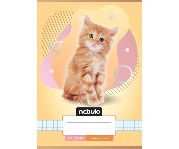 Nebulo: Bilježnica s uzorkom mačke, A/5, 27-32