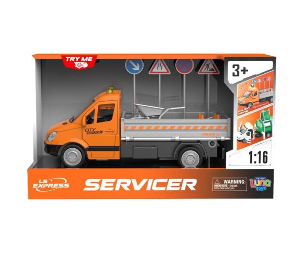 Luna: Serviser kamion za održavanje ceste s svjetlom, zvukom i prometnim znakovima 1/16