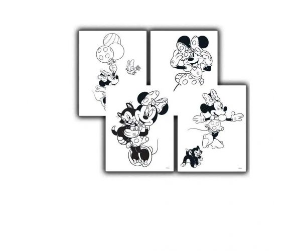 Luna: Bojanka s Minnie Mouse, sa naljepnicama i 6 flomastera
