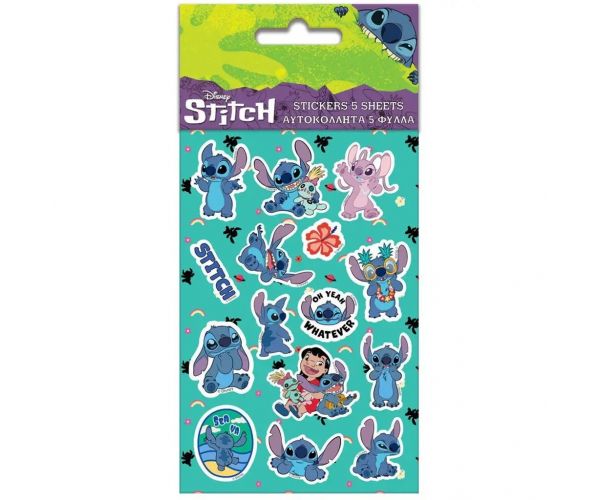 Luna: Lilo i Stitch set naljepnica na listu veličine 8x12 cm