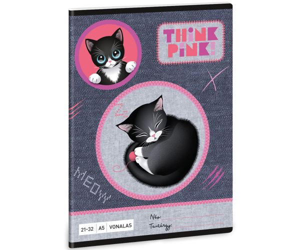 Ars Una: Think Pink A/5 linirana bilježnica 21-32