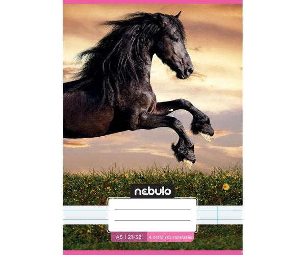 Nebulo: Konjić u zalasku sunca, bilježnica s crtama za 4. razred, A/5 21-32