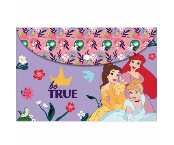 Luna: Disney princeze plastična mapa s patentom za dokumente u A4 formatu