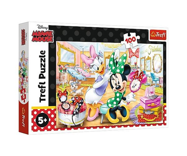Daisy i Minnie u salonu za uljepšavanje puzzle 100kom - Trefl