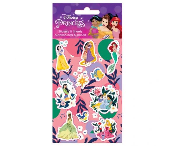 Disney Princeze set samoljepljivih naljepnica 8x12cm 5 kom