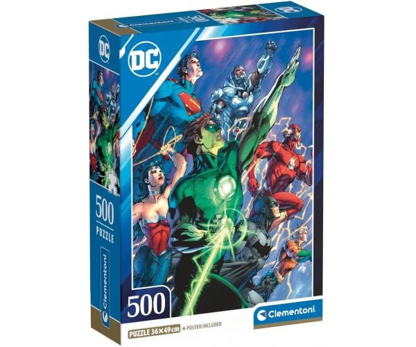 DC Comics Igazság ligája hősei HQC 500db-os puzzle - Clementoni