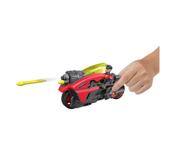 DC Robin akcijska figura s motociklom i lansirajućim raketama – Mattel