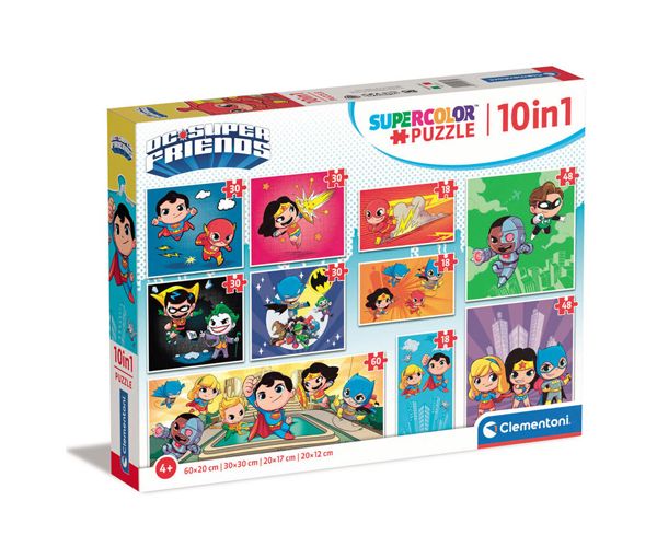 DC Super Friends 10 u 1 puzzle set - Clementoni