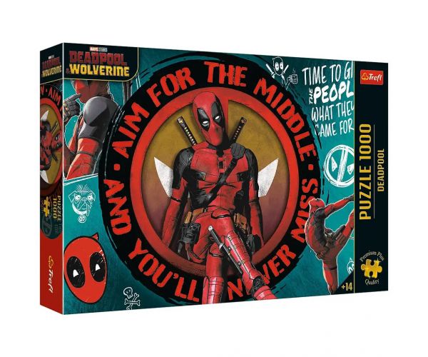 Deadpool Káosz, poén és katanák 1000db-os Prémium plus quality puzzle - Trefl