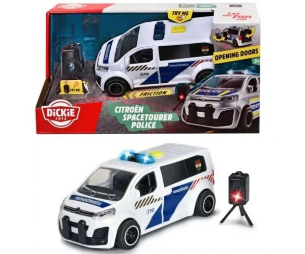 Dickie SOS széria: Citroen SpaceTourer rendőrautó trafipax-al - Simba toys