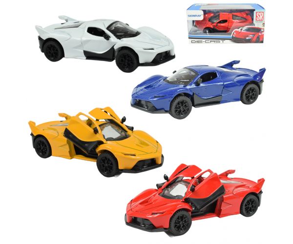 Die-Cast: Metalni luksuzni sportski automobil s otvarajućim vratima, u različitim varijantama 12cm 1db