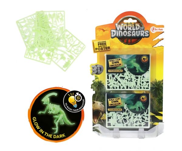 Dinosvijetleća 3D slagalica u raznim varijantama 1 komad