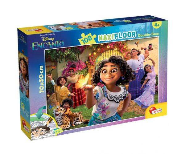 Disney Encanto 2 az 1-ben 108db-os puzzle és színező 70x50cm - Lisciani