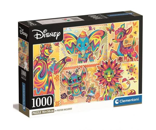 Disney - Klasszikus karakterek 1000 db-os puzzle poszterrel - Clementoni