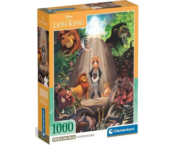 Disney Az oroszlánykirály 1000db-os compact puzzle - Clementoni