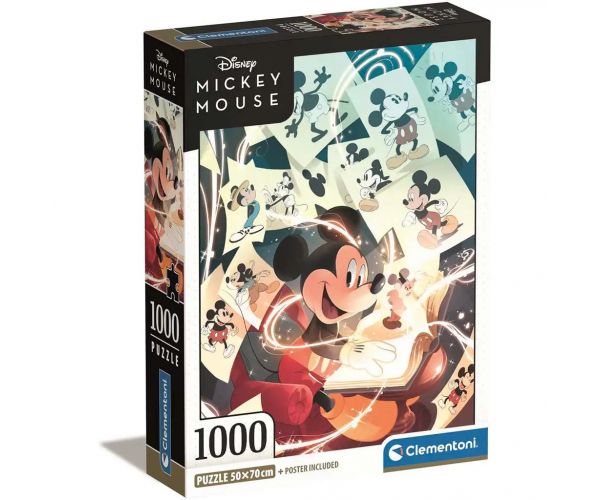 Disney: Mickey Egér klasszikus 1000db-os Compact puzzle 50x70cm - Clementoni