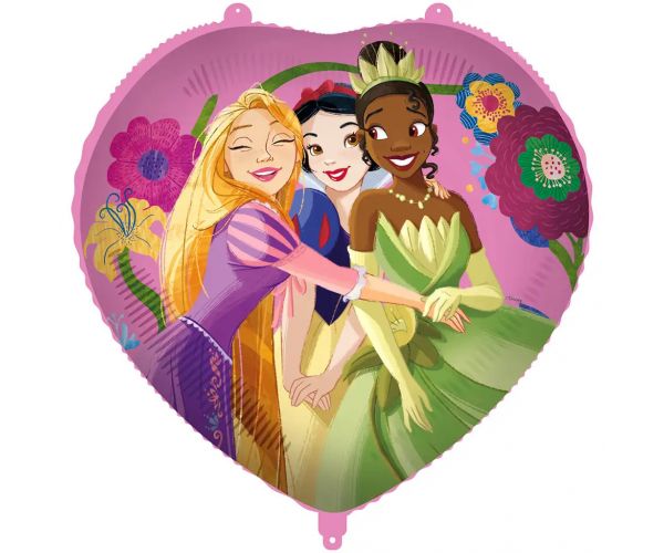 Disney+Princeze: Folijski balon u obliku srca 46 cm