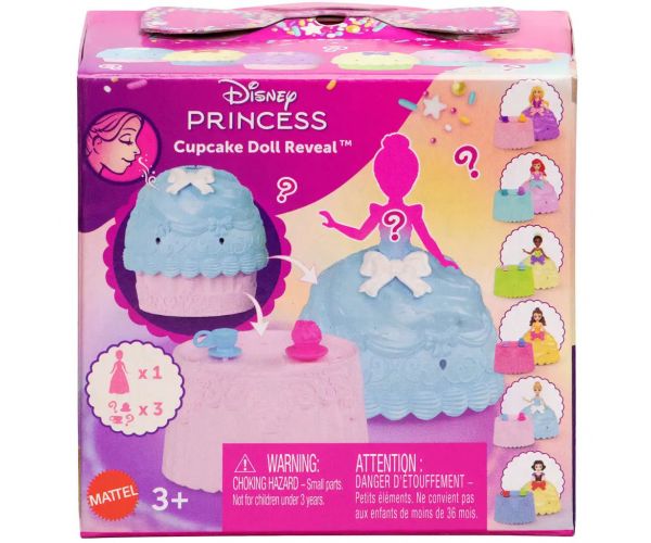 Disney Hercegnők: Mini cupcake meglepetés baba 1db - Mattel