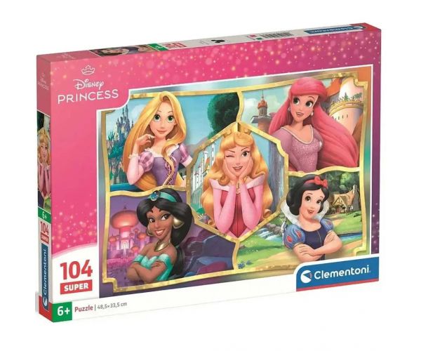 Disney Hercegnők Mosolygós arcok 104db-os super puzzle - Clementoni