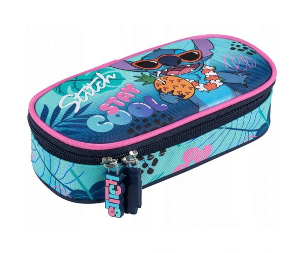 Disney Stitch Stay cool feliratú ovális tolltartó PC01 23x9,5x6 cm