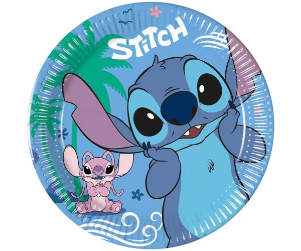 Disney+Stitch papirnati tanjuri, set od 8 komada, 20 cm